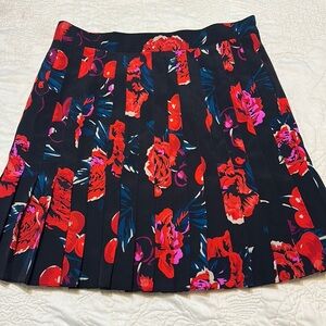 DKNY pleaded floral skirt